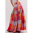 thumbnail image 2 of Women's Multicolour Plaid Print Ruched High Waist Casual Maxi Skirt | (US 12-14)L, 2 of 12