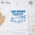 thumbnail image 5 of Lake Ontario Forever Map Shirt Lake Ontario Graphic Tee White Great Lakes Vacation Shirt Toronto Area Top, 5 of 9