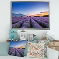 thumbnail image 3 of Designart 'Dramatic Clouds and Sunrise Over Lavender Field I' Farmhouse Framed Art Print, 3 of 4