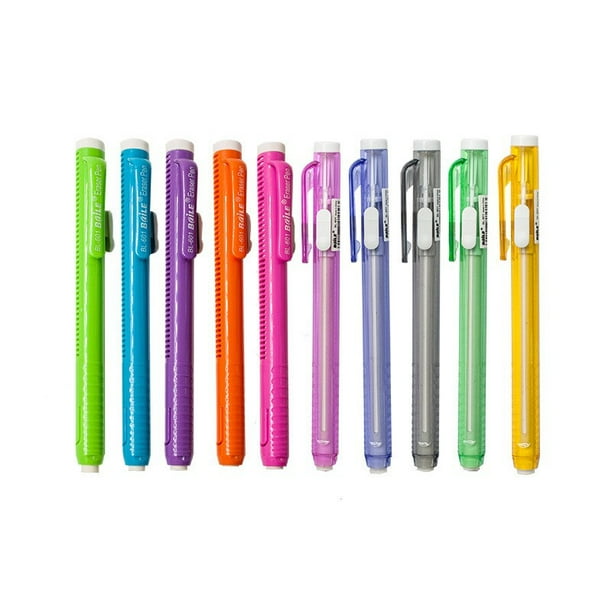 Stylo à bille Gomme mécanique rétractable avec Gommes de rechange Gommes en  bâton Gommes automatiques Gommes portables pour crayons Enfant Écriture