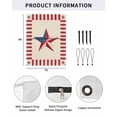 thumbnail image 2 of 4th of July RV Awning Sun Shade Screen 9'X7' Patriotic Stars Mesh Sunscreen American Flag Red Stripes Vintage Awning Shade Screen with Zipper UV Blocker Completed Kits for RV Motorhome Camper, 2 of 7