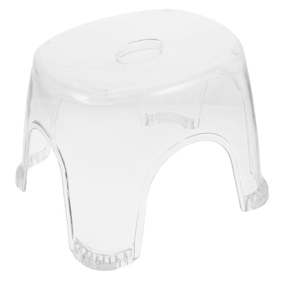 Niceauty Clear Plastic Shower Foot Stool Comfortable Bath Seat with Stylish Design