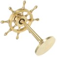 thumbnail image 3 of LEORX  Ship Steering Wheel Brass Rudder Ornaments Vintage Style Office, 3 of 8