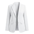 thumbnail image 5 of Mifsaly Womens Business Casual Blazers Long Sleeve Notch Lapel Work Office Suit Jackets Two Buttons Slim Fit Professional Blazer Coats White,XXL, 5 of 9