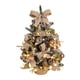 thumbnail image 5 of Mini árbol de Navidad artificial de mesa con luces para jardín, granja y bar. Dorado, 5 of 9