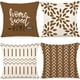 thumbnail image 1 of Juego de 4 fundas de almohada de lino para jardín, sofá, cama, sofá, almohada, 50 x 50 cm TUNC Sencillez, 1 of 5