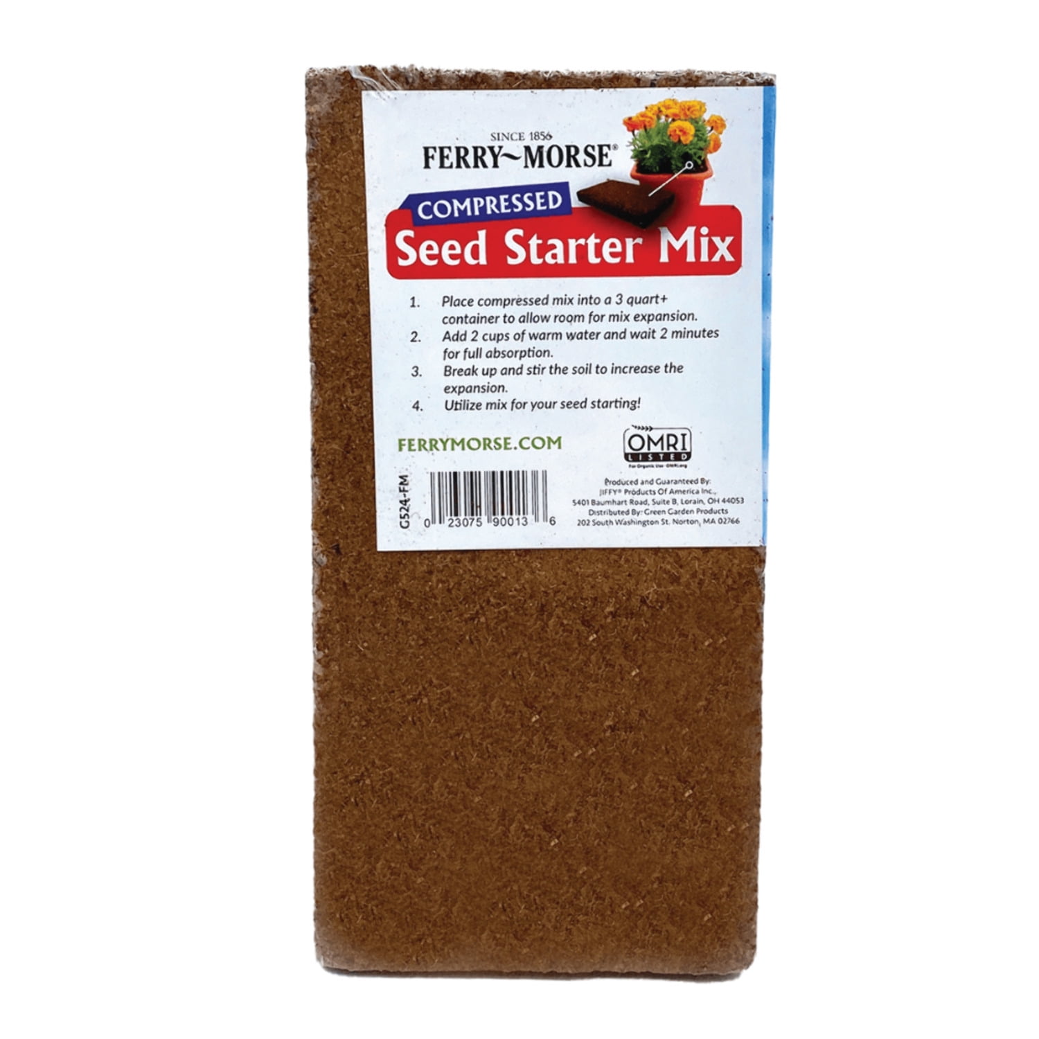 Ferry-Morse Organic Seed Starter Mix Compressed Soil - 24 Pack / 48 Quarts