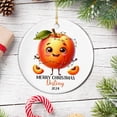 thumbnail image 4 of Personalized Ceramic Apricot Xmas Ornament Gift for Men Women Vegetable Lover, Christmas Tree Decoration 2025, Customized Name Fruit Decor, 4 of 6