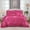 Hot Pink, variant on 8 Pieces Satin Ruffle Comforter Set Queen/King Size Comforter with Sheets Silk Like Satin Bed Set Luxury Pleat Satin Bedding Set 1 Comforter 4 Pillowcasas 1 Flat Sheet 1 Fitted Sheet 1 Cushion Cover