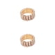 thumbnail image 2 of Guardurnaity Anillo de promesa de boda de compromiso único Diamantes deslumbrantes Anillo de cristal elástico de estilo incomparable dorado 3 dorado 3 filas 2piezas, 2 of 6