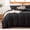 Black, variant on Sleep Zone 145gsm Duvet Cover Set Queen Soft Jersey-Knit Microfiber Bedding with Zipper & Corner Ties, Black