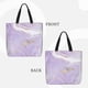 thumbnail image 2 of Easygdp Lavender Glitter Foil Stripes Bolsa Tote para Mujer, Bolso de Hombro para Trabajo, Playa, Viajes, Compras y Supermercado, 2 of 7