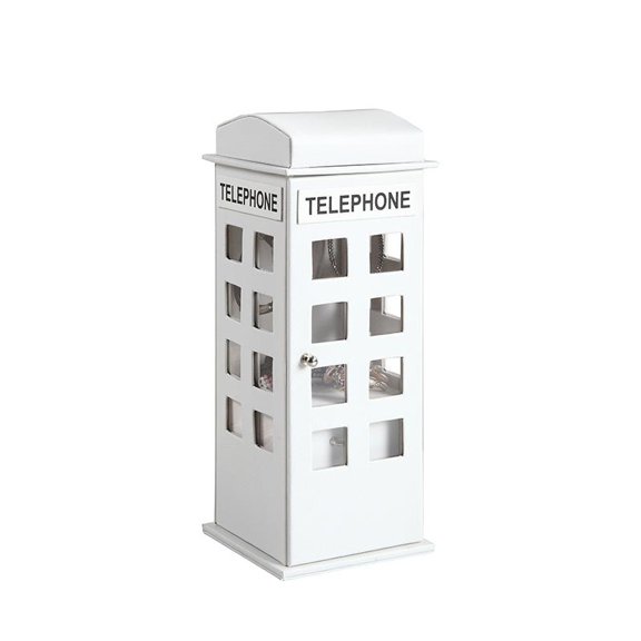 11.5" Tall Leather Jewelry Box, British Telephone