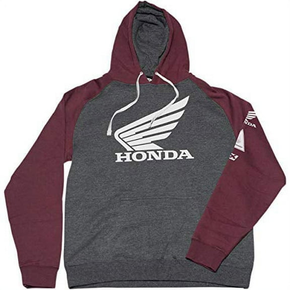 Factory Effex HON Wing Pullover Hoody Charcoal/Burgandy (XX-Large, Gray Charcoal/Burgandy)