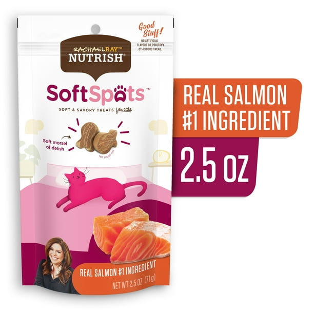 Rachael Ray Nutrish Soft Spots Cat Treats, Salmon, 2.5 Ounce Bag
