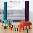 thumbnail image 2 of 1 Set Domino Train Toys Intellectual Development Bright Color Exercise Hand-eye Coordination Colorful Automatic Laying Domino Train Car Toy with Light Sound Effect Children Gift, 2 of 10