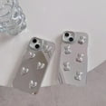 thumbnail image 4 of for iPhone 14 Case, [Shiny Chrome Silver Heart][Mirror Creative Phone Case][Stylish Plated 3D Heart] Soft TPU Drop and Shock Resistant for Women and Girls 6.1", 4 of 12