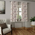 thumbnail image 2 of Ambesonne Floral Grommet Curtain, Dragonfly Butterfly, 50" x 63", Teal Beige Mauve, 2 of 6
