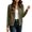 Army Green, variant on Women Ribbed Knit Zip Up Jackets, Crew Neck Casual Fall Long Sleeve Cardigan Jackets Beige Size XL