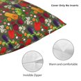 thumbnail image 3 of Pofeuu Begetable Print Double-sided plush pillowcase Square Throw Pillow Covers Pillows Cover for Living Room Bedroom Sofa Couch Cushion Cover（No pillow core）-22"x22", 3 of 7