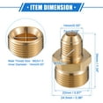 thumbnail image 6 of Unique Bargains Pressure Washer Connector Fitting 14mm M22x1.5 to M14x1.5 Male Adapter Brass Hose Connector Copper Tone, 6 of 6
