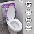thumbnail image 3 of HELLHERO Adds Holiday Charm Polyester Fabric Toilet Seat Protector Elastic Bottom Fashion Toilet Dust Cover Set Fits All Toilet Shapes for Modern Bathrooms, Cosmic Mandala Bloom, 3 of 8