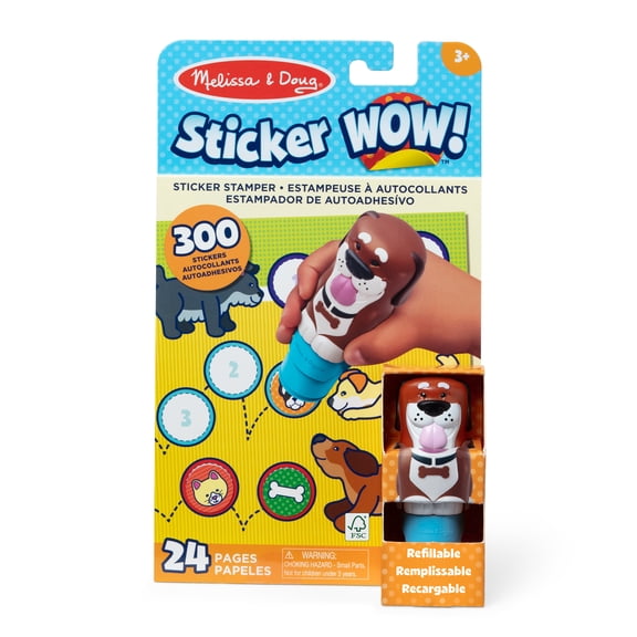 Melissa & Doug Sticker WOW!™ Dog Sticker Stamper and 24-Page Activity Pad