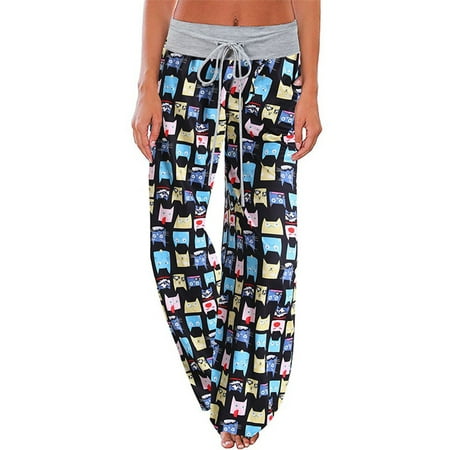 

Niuer Womens Summer Casual Pajama Pants Tie Dye Print Drawstring Palazzo Lounge Pants Wide Leg Pants Loose Lounge Wear Trouser