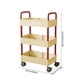 thumbnail image 3 of Organizador de 3 niveles para carrito de almacenamiento de cocina | Portaequipajes de baño con reposabrazos y estanterías ventiladas | Carrito de utilidad con ruedas para artículos de higiene, 3 of 6