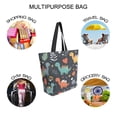 thumbnail image 7 of FORMRS Womens Canvas Tote Bag with Zipper Inner Pocket Shoulder Handbag, Cute Dinosaur, 7 of 7