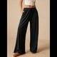 thumbnail image 4 of Pantalones Palazzo de Cintura Alta con Bolsillo y Pierna para Mujer, para Otoño e Invierno. Negro S, 4 of 9