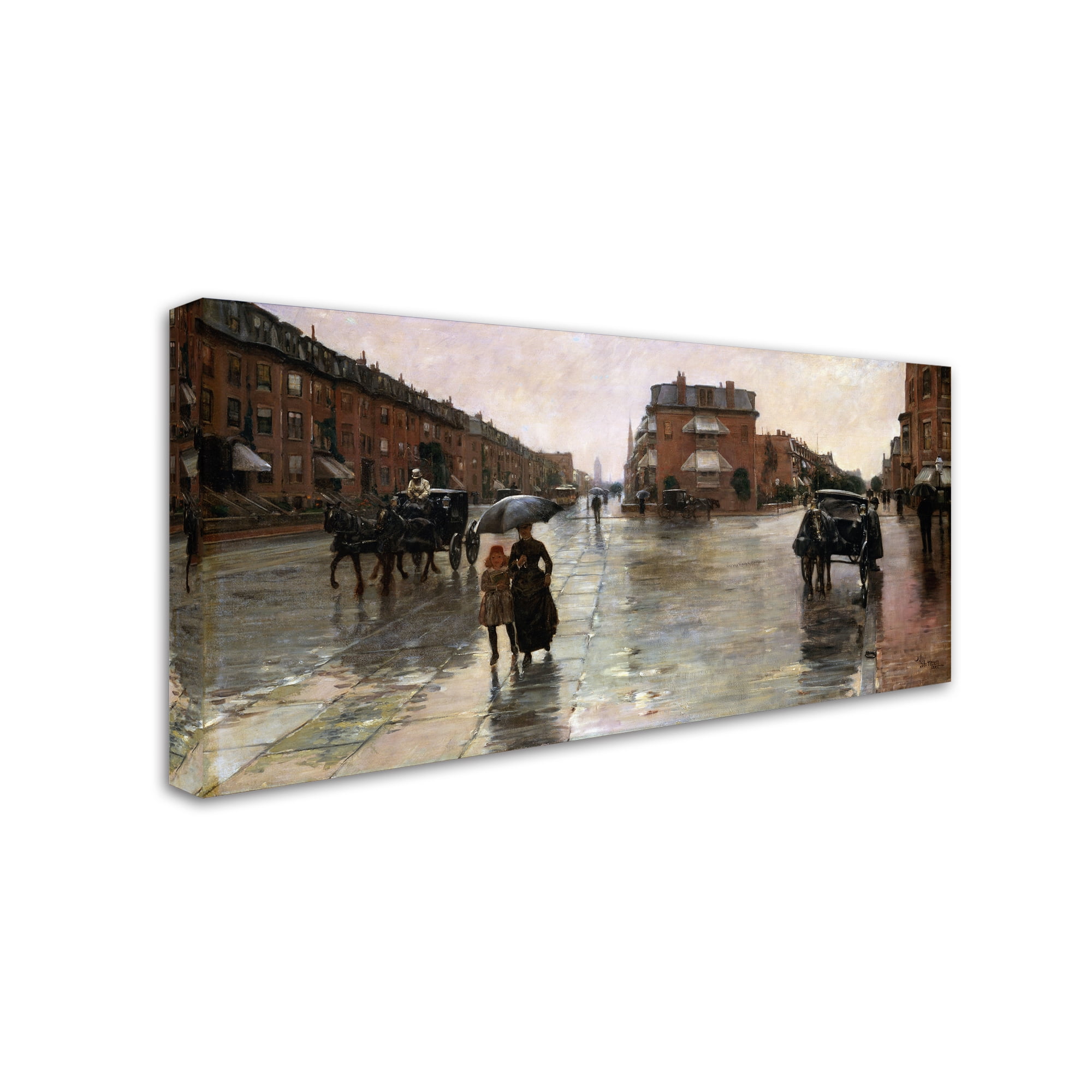 Childe Hassam 'Rainy Day In Boston' Canvas Art