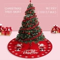 thumbnail image 4 of Falda de árbol de Navidad de 90 cm con múltiples patrones, más gruesa, con dibujos de Papá Noel, alce, muñeco de nieve, lavable, diseño de escena, decoración redonda para fiestas, tapete para el pis, 4 of 5