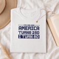 thumbnail image 2 of Jollimate America Turns 250 I Turn 80 Shirt, 1946 Patriotic 80th Birthday Gift Tee, 2 of 5