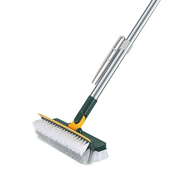 Long Handle Scrub Brush, Floor Scrubber Brush With Long Handle, Multifunctional Rotating Stiff Bristle Floor Brush For Tile, Grout, Deck, Kitchen, Shower Floor