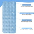 thumbnail image 6 of Lux Decor Collection Bath Tub Mat Non Slip 40 x 16 Inch - Bathroom Shower Mat with Suction Cups - Machine Washable (Clear Blue), 6 of 9