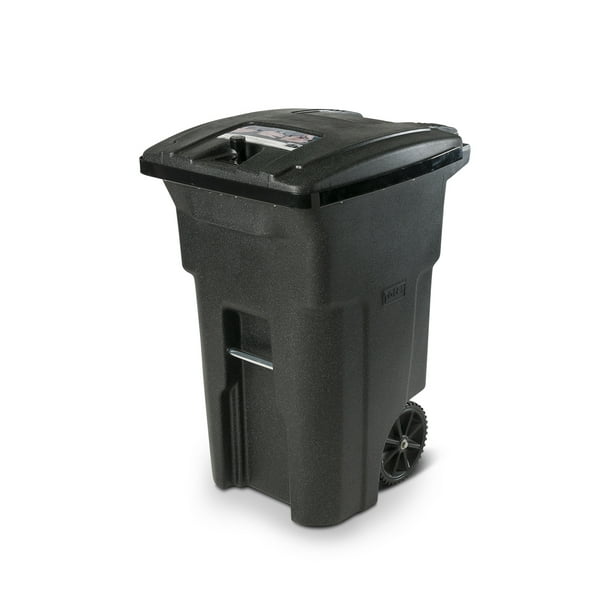 64 Gal. Black Bear Tight Trash Can with Wheels and Lid Lock - Walmart ...