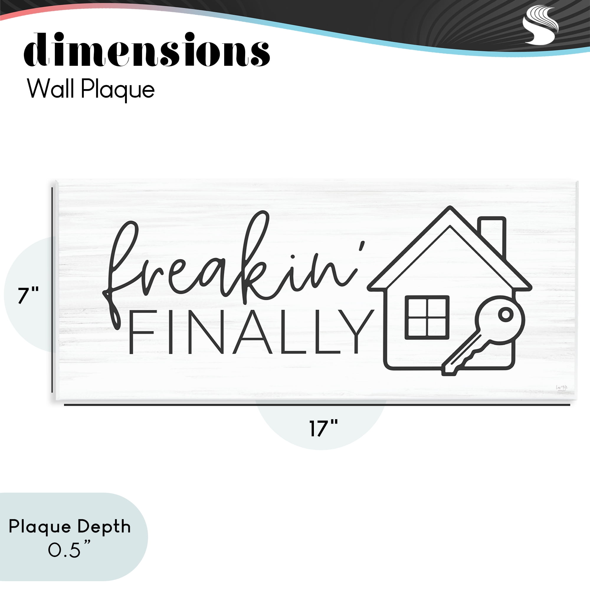 Stupell Industries Freakin' Finally Housewarming Wall Plaque Art, design by Lux + Me Designs