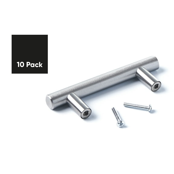 Cabinet Pulls Brushed Nickel Stainless Steel 6" (Set of 10)