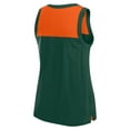 thumbnail image 3 of Women's Fanatics Green Miami Hurricanes Crosley Colorblock Tank Top, 3 of 3