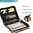 thumbnail image 4 of 3 Ring Zipper Binder with Shoulder Strap Waterproof Trapper Keeper 2 Inch D-Ring 500 Sheets Capacity Rabbit and Carrot, 4 of 8