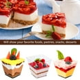 thumbnail image 3 of 50 Pcs Mini Tasses à Dessert Carrées avec Cuillères 60 ml Tasse à Parfait Apéritif en Plastique Réutilisable Bol de Service Bols à Dessert pour Pudding Mousse Chocolat Custard Dégustation Fête Maison Hôtel Ba, 3 of 7