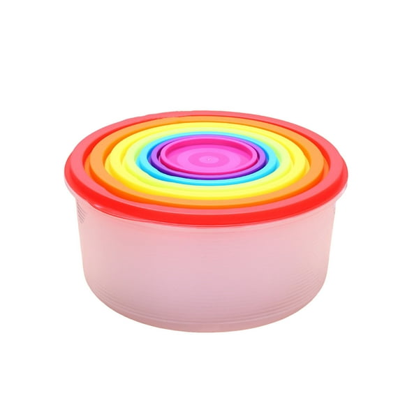 Binwennn Flour Canister Click And Carry Storage Container for Garage Multicolor Set 7per Set Recyclable Food Storage Container Set Food Storage Container Set Durable Leakproof Airtight Lids For Meal