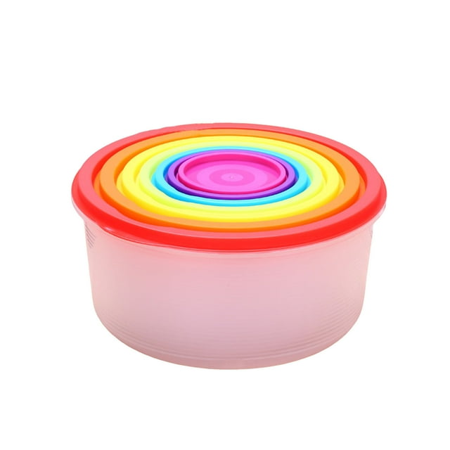 Hearth & Gear Multicolor Set 7per Set Recyclable Food Storage Container Set Food Storage Container Set Durable Leakproof Airtight Lids For Meal Prep And Freshness Kitchen Organization&Leftovers Cookie