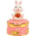 thumbnail image 1 of AVEKI Boîte à Bijoux Boîte à Bijoux en Forme de Lapin, Boîte de Rangement de Bijoux de Conception Magnétique Mignonne Exquise, Adaptée pour le Cadeau de Décoration de Commode à Domicile B0514, 1 of 8