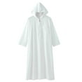 thumbnail image 5 of LIIPEE Boys Girls Top Long Sleeve Hooded Half Zip Robe Boy Leisure Vacation Top,White,13-14 Years, 5 of 9