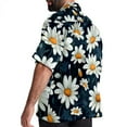 thumbnail image 3 of Daisy Men's Short Sleeve Beach Shirts, Casual Button Down Poplin Printed Summer Tops - Unisex, 3 of 6