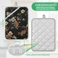 thumbnail image 6 of Yayeee Pot Holders Kitchen Heat Resistant with Pocket 7"x9.8" Cotton Oven Cooking Hot Pads, Black Flowers, 6 of 7