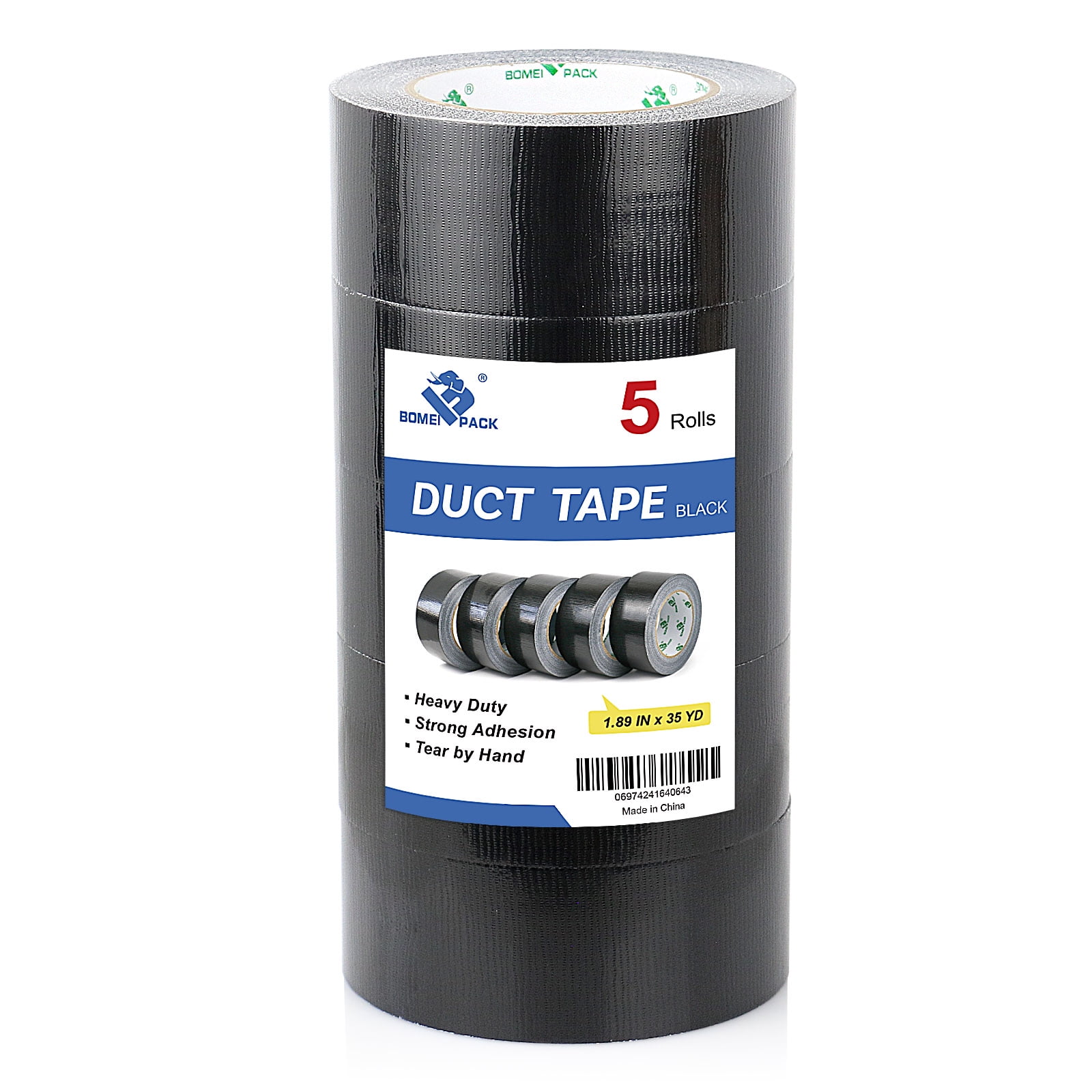 BOMEI PACK Ruban Adhésif Toilé Jaune Heavy Duty Duct Tape