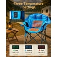 thumbnail image 6 of Slsy Oversized Heated Massage Camping Chair with Padded Armrests, 500 lb Weight Capacity, Portable Seat, Suitable for Camping, Picnics, and Outdoor Activities, 6 of 7